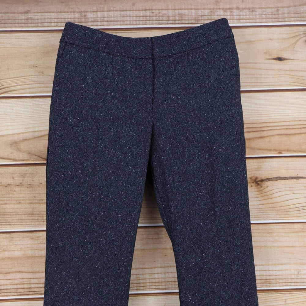 Ann Taylor Dress Pants Womens 8 Gray Heathered Pockets Mid Rise Business Career - Picture 5 of 8